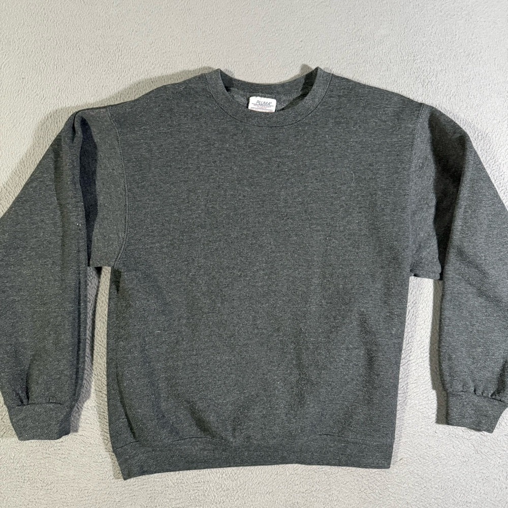 Vintage Pluma Heavyweight Gray Blank Sweatshirt Size Medium‎